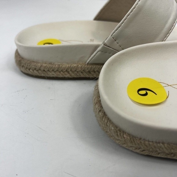 Joie Ivory Nacho Slip On Thong Slide Sandals Size 9M Espadrilles Flip Flops - Picture 6 of 8
